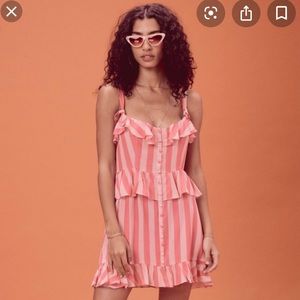 NWT For Love & Lemons Tahiti Mini Dress M $185